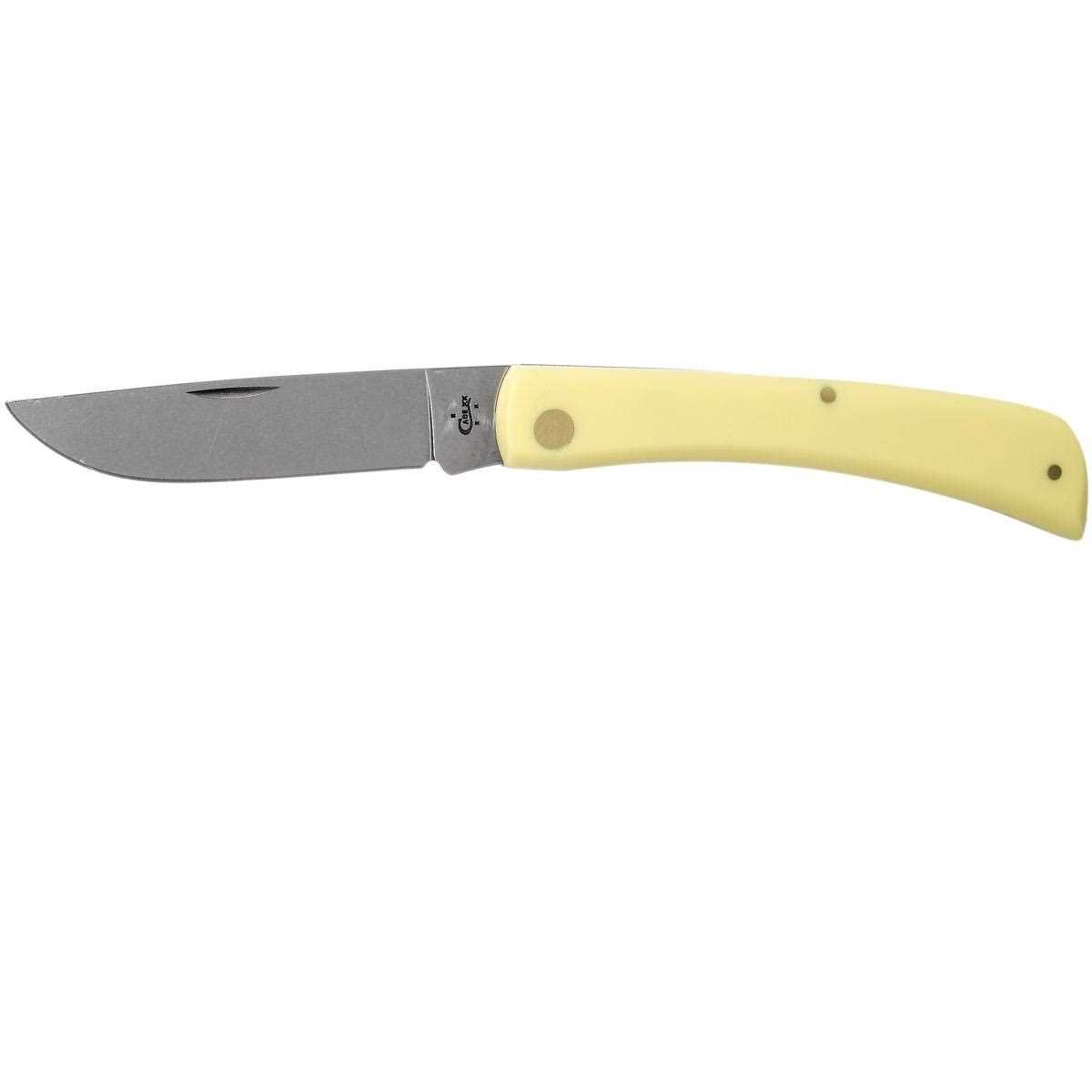 Case Cutlery Sodbuster Yellow Delrin Handle CV Steel Pocket Knife ...